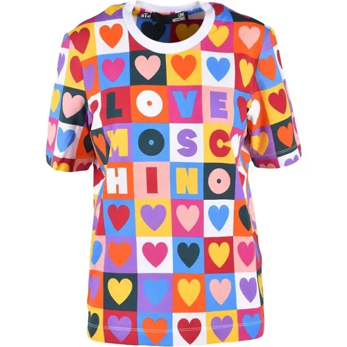 Women T-Shirt , female, Sizes: S, L, XS - Love Moschino - Modalova