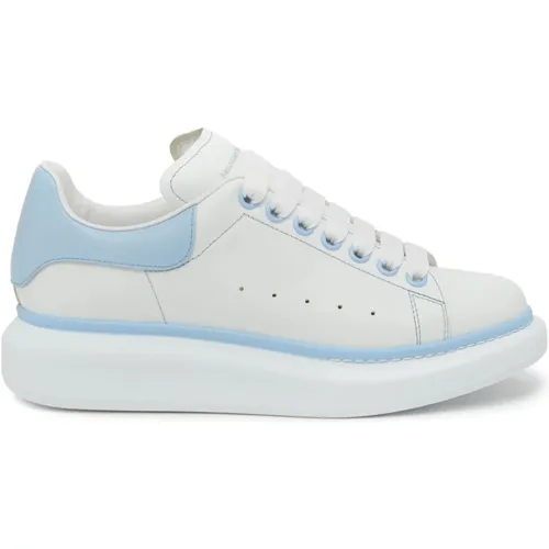 Weiße Oversized Sneakers mit Blauem Absatz , Damen, Größe: 36 1/2 EU - alexander mcqueen - Modalova