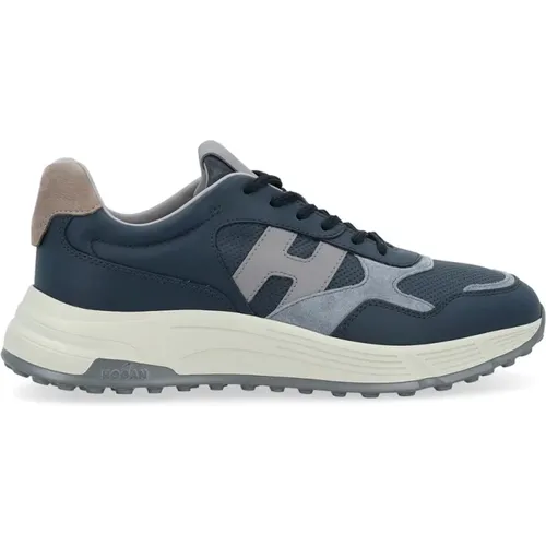 Blaue Leder Hyperlight Sneaker , Herren, Größe: 44 1/2 EU - Hogan - Modalova