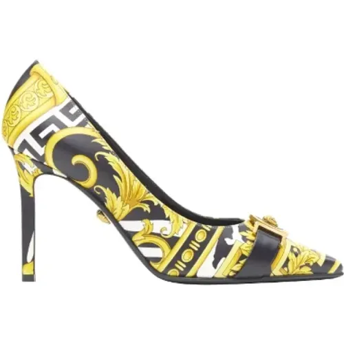 Pre-owned Leather heels , female, Sizes: 7 1/2 UK - Versace Pre-owned - Modalova