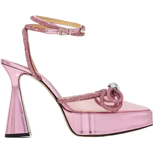 Platform Heels with Double Bow , female, Sizes: 6 1/2 UK, 6 UK, 5 UK, 4 1/2 UK - Mach & Mach - Modalova