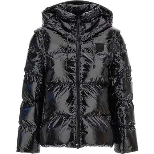 Kristall 2-in-1 gesteppte Weste Daunenjacke , Damen, Größe: M - pinko - Modalova