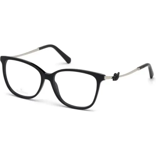 Schwarze Glänzende Fassung Stylische Brille - Swarovski - Modalova