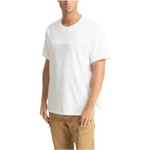 Plain Logo T-shirt , male, Sizes: L, XL, M - Michael Kors - Modalova