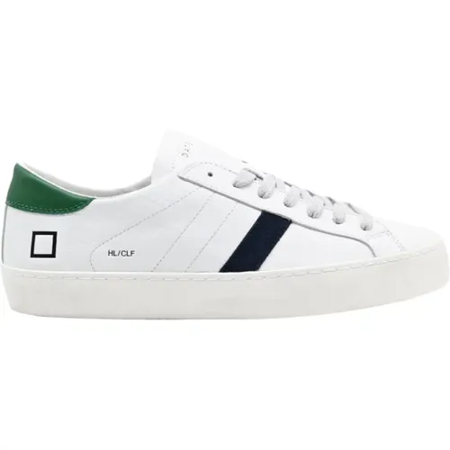 Niedrige Weiß-Grüne Sneakers , Herren, Größe: 41 EU - D.a.t.e. - Modalova