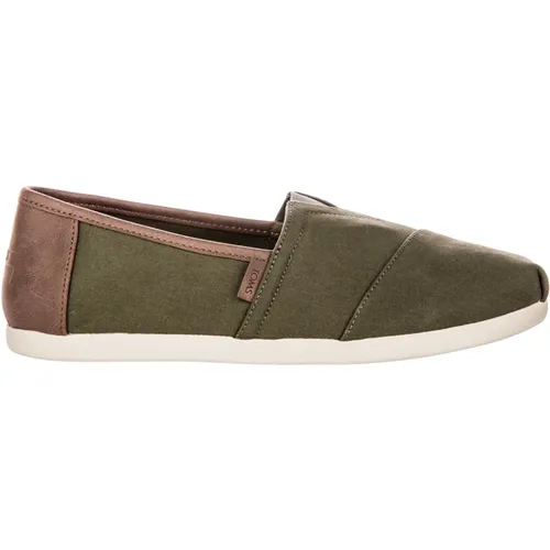 Vegan Espadrilles in Olive , male, Sizes: 9 1/2 UK, 11 UK, 9 UK, 12 UK, 10 1/2 UK, 10 UK, 6 1/2 UK, 8 UK - TOMS - Modalova