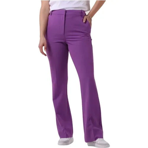 Lila Stilvolle Pantalon für Frauen,Bordeaux Damen Hosen Disan 2737 - Moves - Modalova