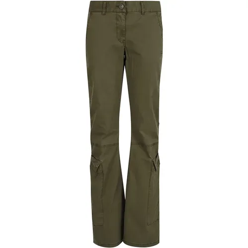 Chic Cotton Trousers Aw24 , female, Sizes: L - Diesel - Modalova