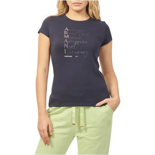 T-Shirts , female, Sizes: S, XS, M, XL - Armani Exchange - Modalova