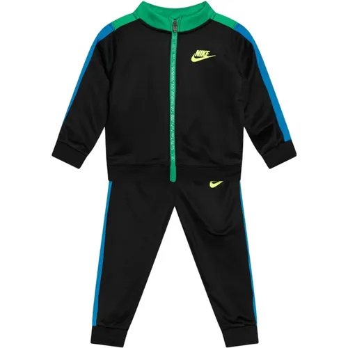 Schwarzer Neonato Jumpsuit mit Blauen, Grünen und Gelben Einsätzen - Nike - Modalova