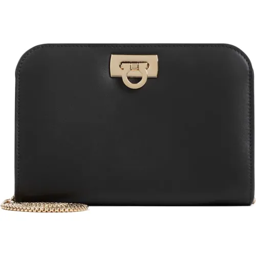 Calf Leather Handbag , female, Sizes: ONE SIZE - Salvatore Ferragamo - Modalova