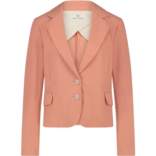 Technischer Jersey-Blazer | Apricot , Damen, Größe: XL - Jane Lushka - Modalova