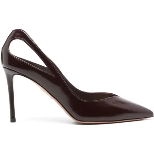 Rotwein Leder Stiletto Pumps , Damen, Größe: 38 EU - Aquazzura - Modalova