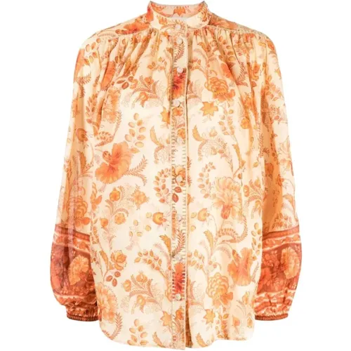 Junie floral-print blouse , female, Sizes: S, M - Zimmermann - Modalova