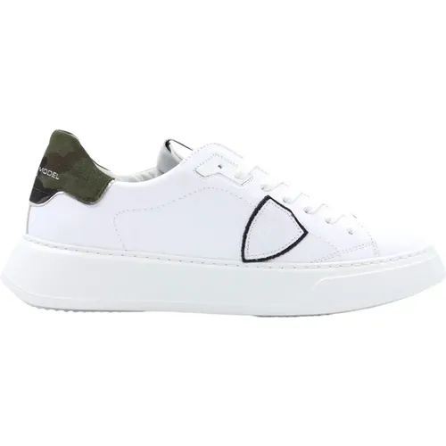 Stylische Baumwollmischung Sneakers , Herren, Größe: 42 EU - Philippe Model - Modalova