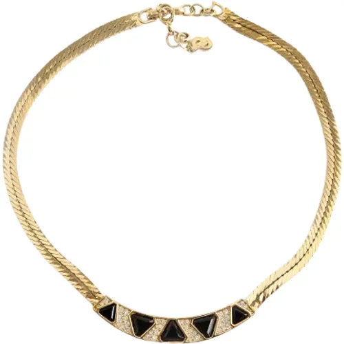 Pre-owned Gold necklaces , female, Sizes: ONE SIZE - Dior Vintage - Modalova