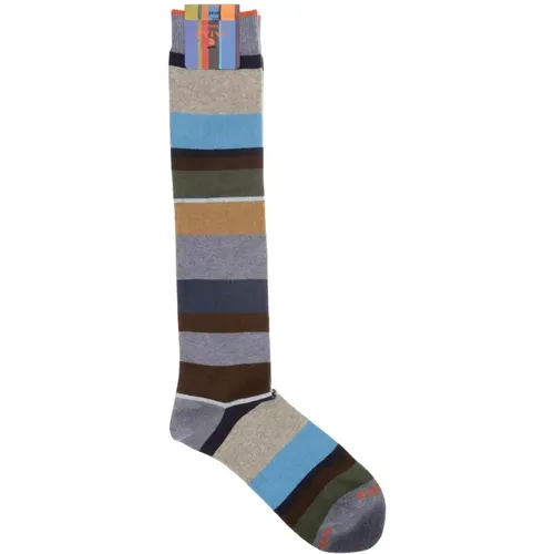 Luxuriöse Italienische Baumwoll-Kaschmir Socken,Nero Sasso Socken,Marine Eucalipto Socken - Gallo - Modalova