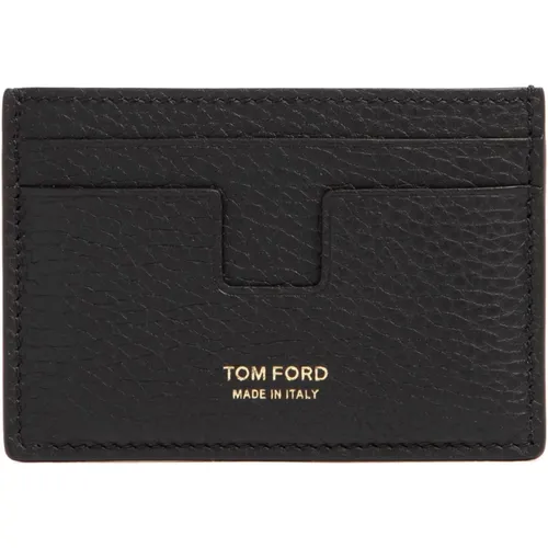 Leather Card Holder , male, Sizes: ONE SIZE - Tom Ford - Modalova