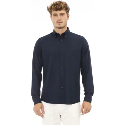 Button-down Hemd - Kurzer Kragen - Vordere Knopfleiste , Herren, Größe: 3XL - Baldinini - Modalova