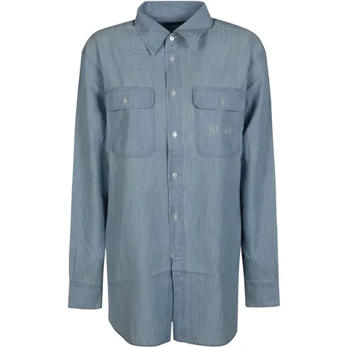 Classic Button-Up Shirt , female, Sizes: M - Ralph Lauren - Modalova