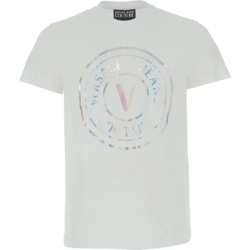 Kurzarm T-Shirt, Stilvoll und Bequem , Herren, Größe: L - Versace Jeans Couture - Modalova