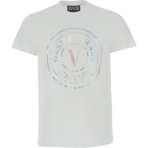 Kurzarm T-Shirt, Stilvoll und Bequem , Herren, Größe: XL - Versace Jeans Couture - Modalova