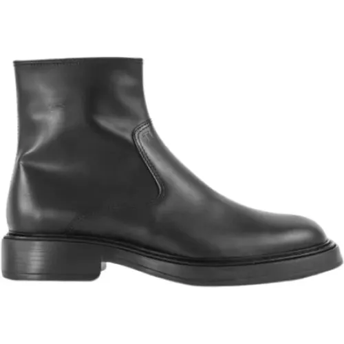 Schwarze Leder Stiefeletten , Herren, Größe: 41 1/2 EU - TOD'S - Modalova