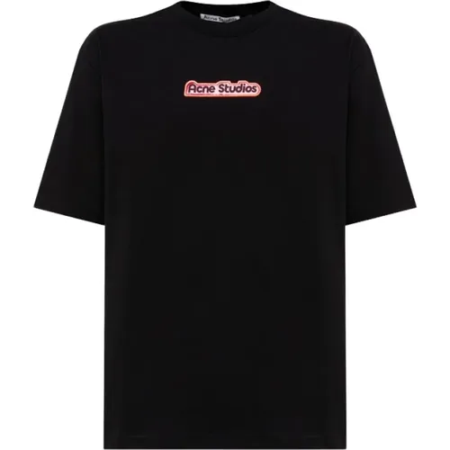 Einfarbiges T-Shirt aus schwerer Baumwolle , Herren, Größe: XL - Acne Studios - Modalova