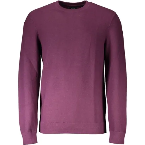 Lila Cotton Sweater Round Neck Logo , male, Sizes: M, L, XL - Dockers - Modalova