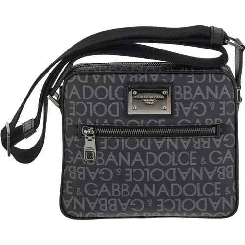 Stylish Logo Jacquard Crossbody Bag , male, Sizes: ONE SIZE - Dolce & Gabbana - Modalova