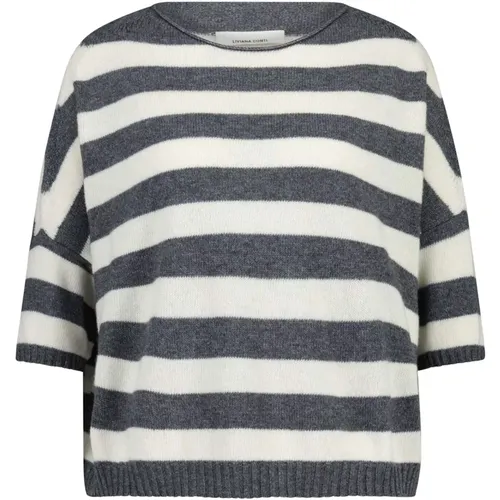 Striped Oversized Wool-Mix Pullover , female, Sizes: XS - Liviana Conti - Modalova