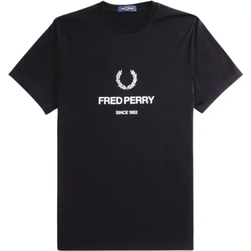 Grafik T-Shirt für Männer , Herren, Größe: M - Fred Perry - Modalova