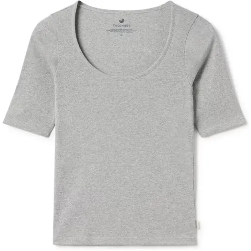 Elegant Scoop Neckline Top , Damen, Größe: L - TWOTHIRDS - Modalova