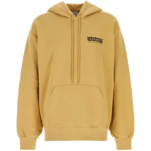 Kapuzenpullover aus Senfgelber Baumwolle , Herren, Größe: L - Carhartt WIP - Modalova