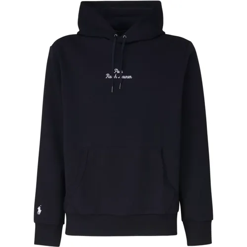 Schwarzer Logo-bestickter Sweatshirt Hoodie - Ralph Lauren - Modalova