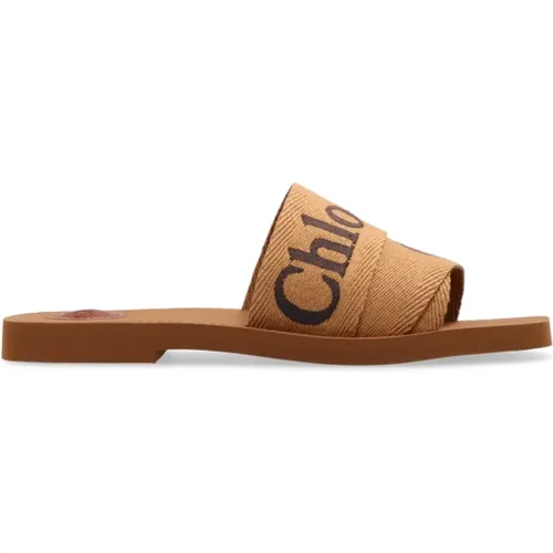 Woody Slides , Damen, Größe: 37 EU - Chloé - Modalova