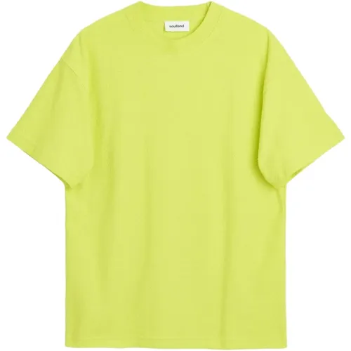 Locker geschnittenes Boucle Jersey T-Shirt - Soulland - Modalova