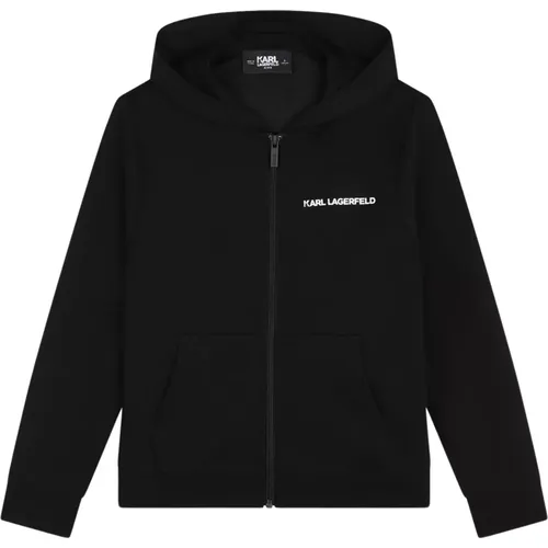 Schwarzer Hoodie mit Logo-Print - Karl Lagerfeld - Modalova