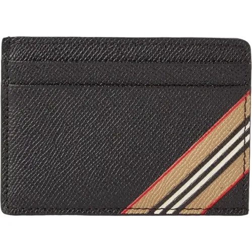 Leder Kartenhalter Geldbörse Schwarz Farbe , unisex, Größe: ONE Size - Burberry - Modalova