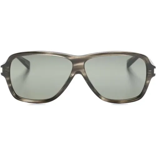 Pilot-Frame Sunglasses with Grey Lenses , unisex, Sizes: ONE SIZE - Saint Laurent - Modalova