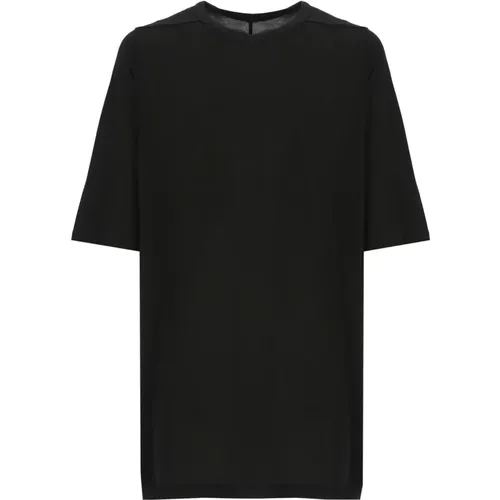 Schwarzes Cupro T-Shirt für Männer,T-Shirts - Rick Owens - Modalova