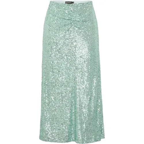 Slim Fit Sequin Skirt , female, Sizes: M, S, 2XL - Soaked in Luxury - Modalova