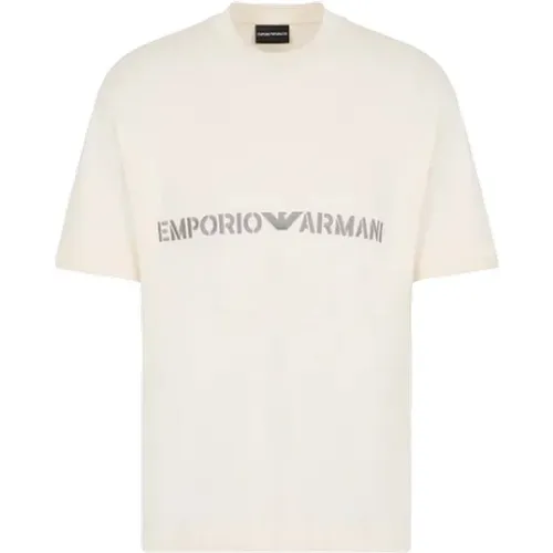 Cotton T-shirt , male, Sizes: S, M, L, XL - Emporio Armani - Modalova