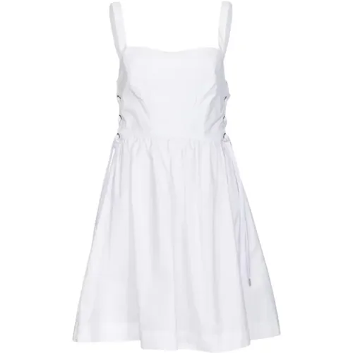 Sweetheart Neckline Cotton Poplin Dress , female, Sizes: 2XS, XS - pinko - Modalova