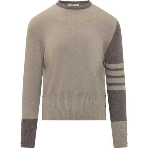 Striped Crewneck Pullover Sweater , male, Sizes: XL - Thom Browne - Modalova