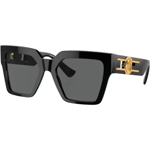 Stilvolle Sonnenbrille mit schwarzem Rahmen , Damen, Größe: 54 MM - Versace - Modalova