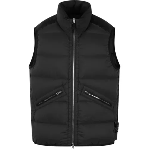 Seamless Nylon Down Gilet Vest , male, Sizes: L, M - Stone Island - Modalova