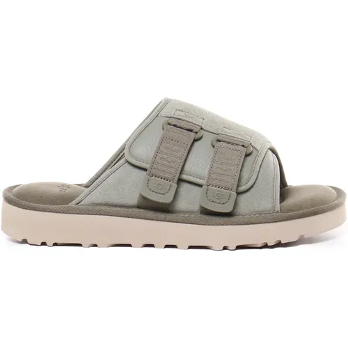 Wildleder Sandalen Salbeigrün Polyesterfutter , Herren, Größe: 41 EU - Ugg - Modalova