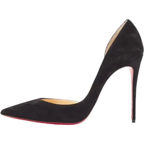 Pre-owned Suede heels , female, Sizes: 7 1/2 UK - Christian Louboutin Pre-owned - Modalova