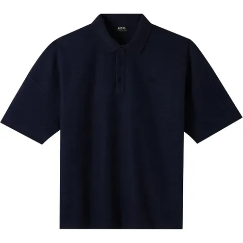 Navy Antoine Polo Shirt , Herren, Größe: M - A.p.c. - Modalova